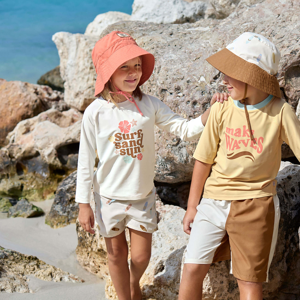 Fischerhut mit UV-Schutz Coral