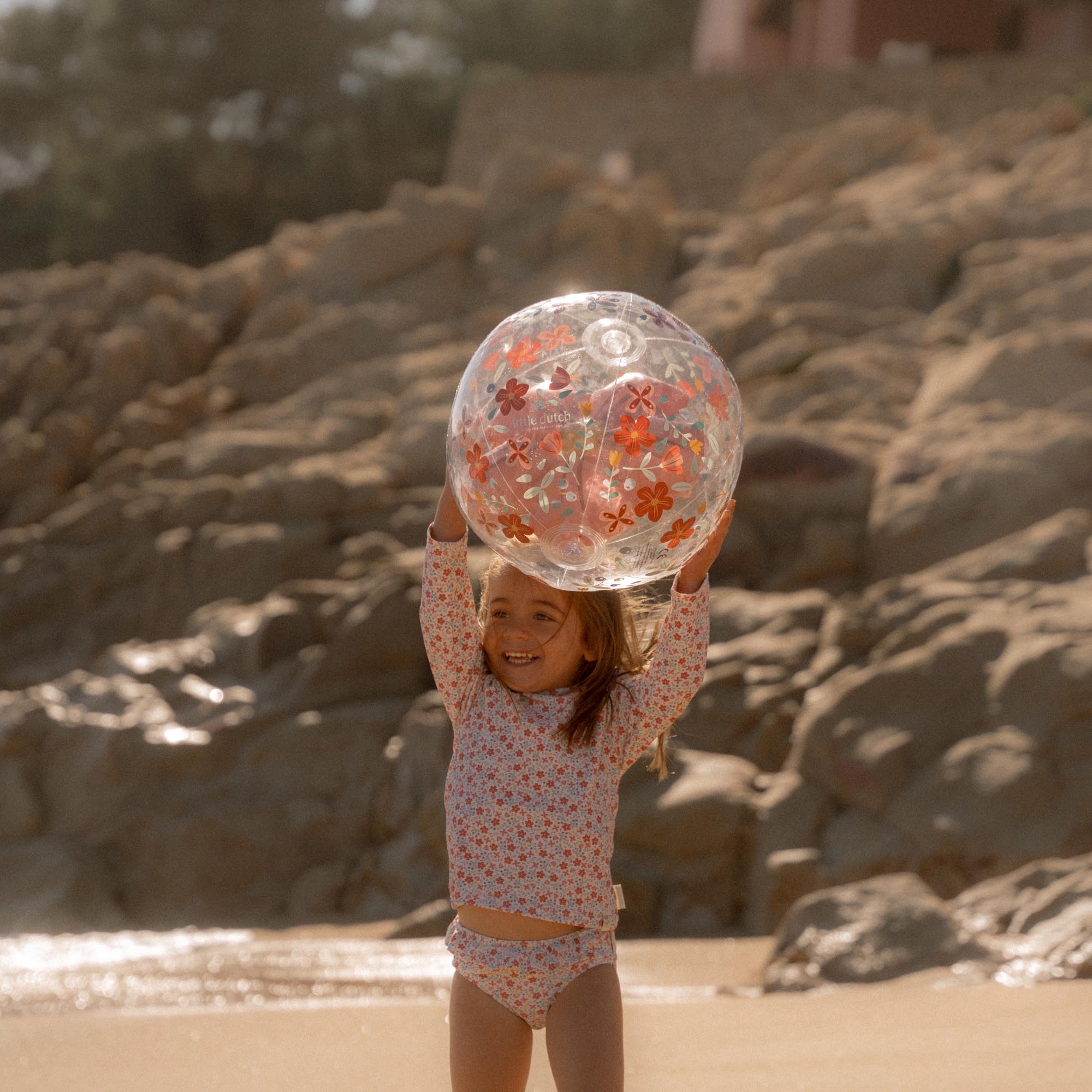 Wasserball 3D Pink Flowers