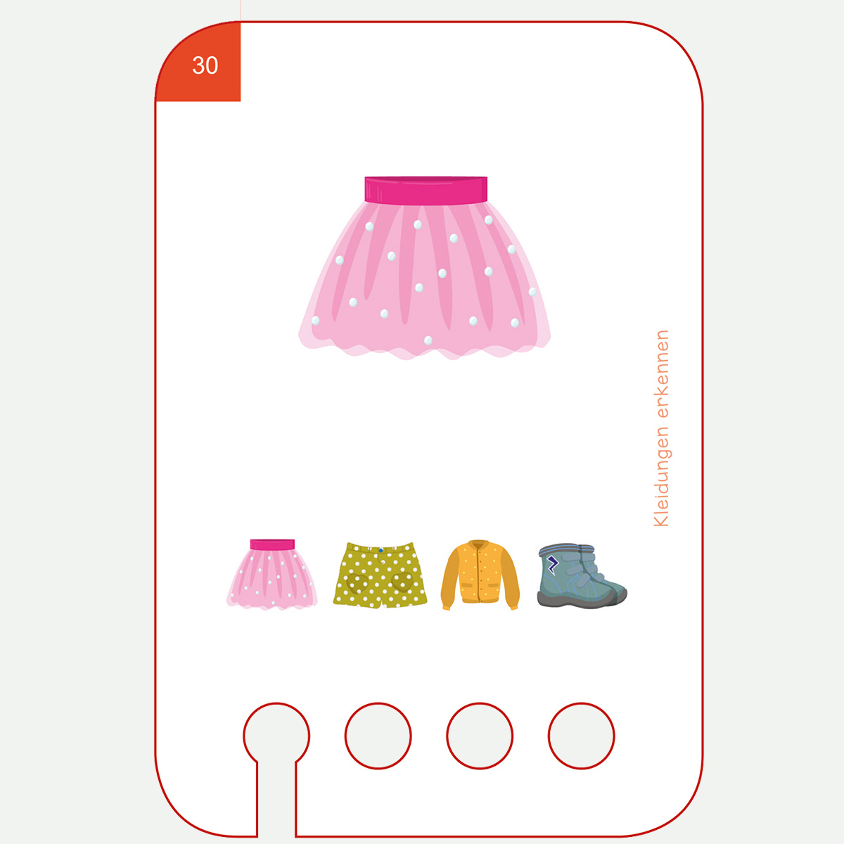 Lochkasten Kartensatz 2+ Kleidungen erkennen
