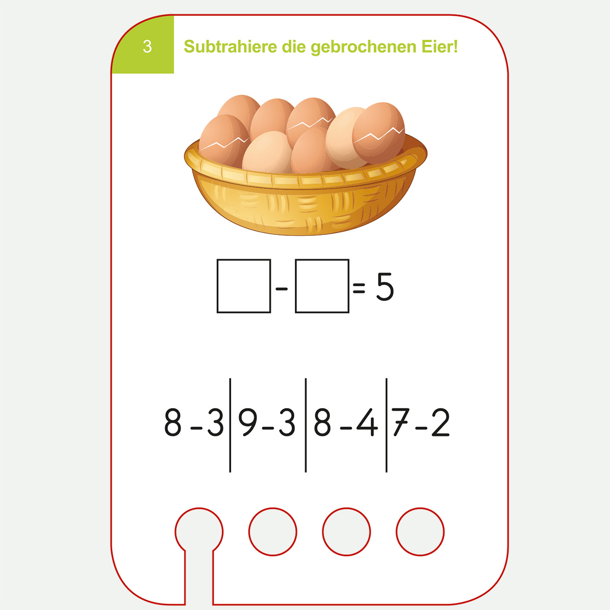 Lochkasten Kartensatz 6+ Rechentraining 2