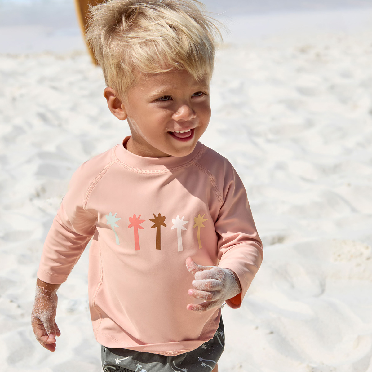 UV-Shirt langarm Palms Peach