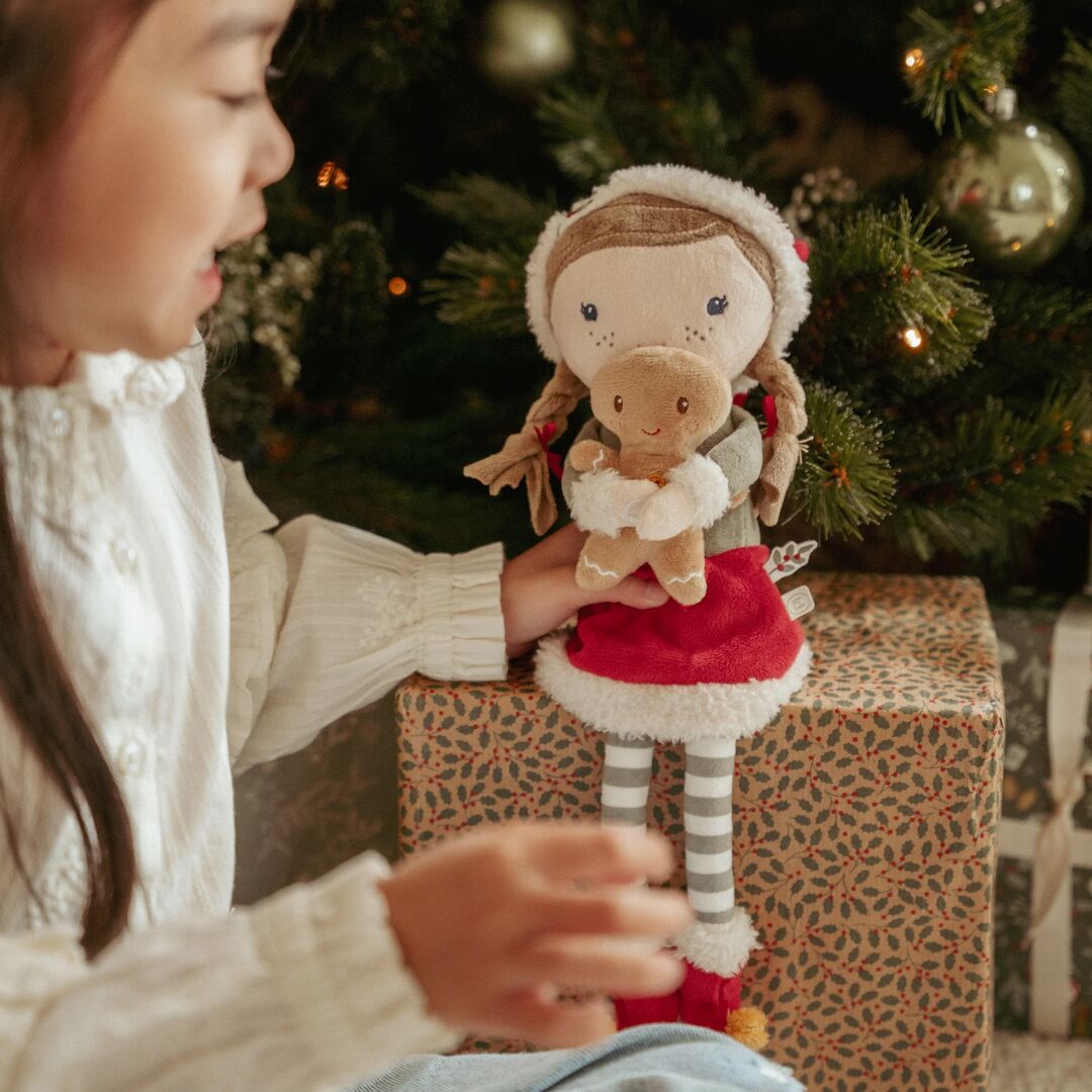 Kuschelpuppe Weihnachten Rosa