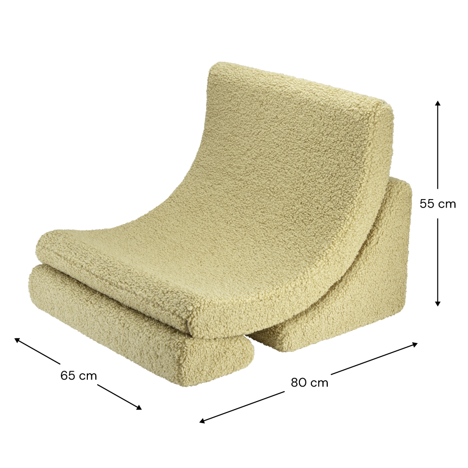 Kindersessel Moon Teddy Matcha