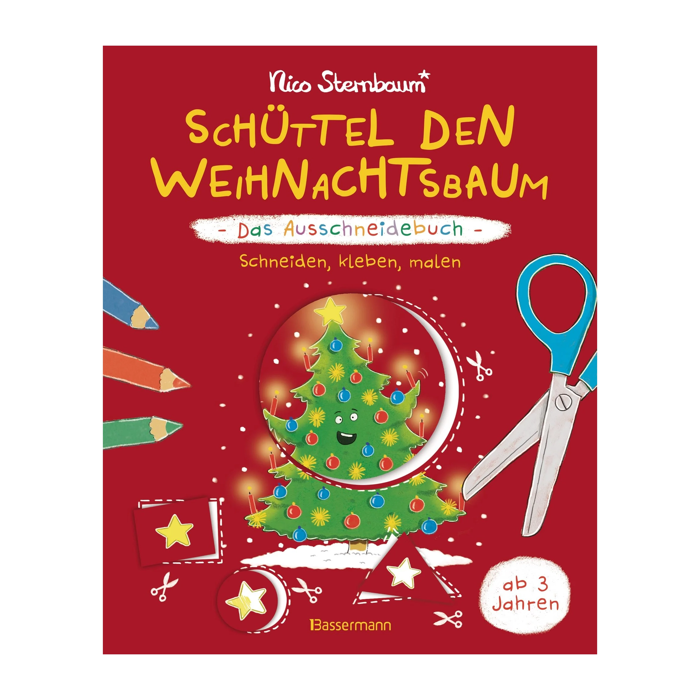 Schüttel den Weihnachtsbaum - das Ausschneidebuch. Schneiden, kleben, malen