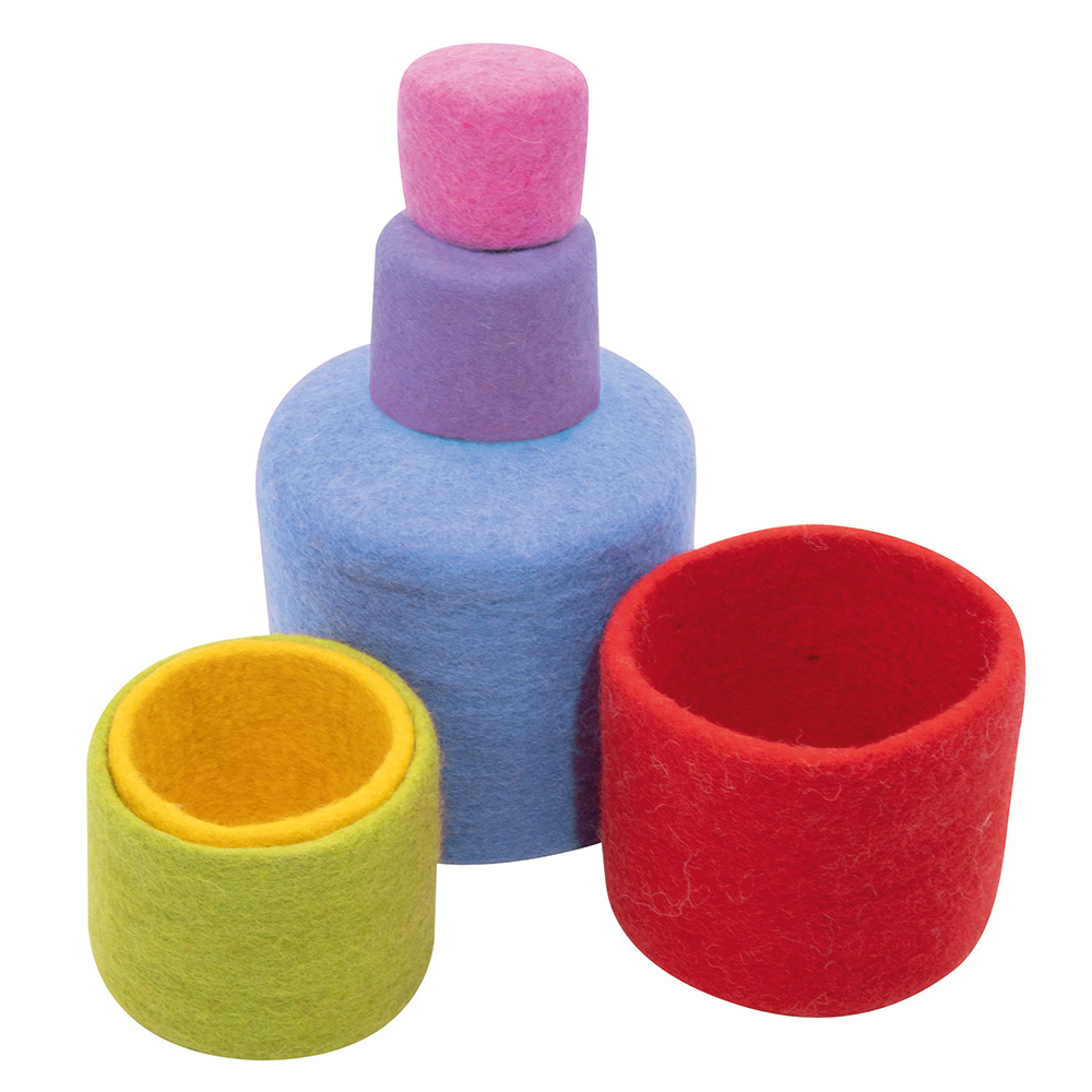 Filz Regenbogen Stapelschalen 6tlg.